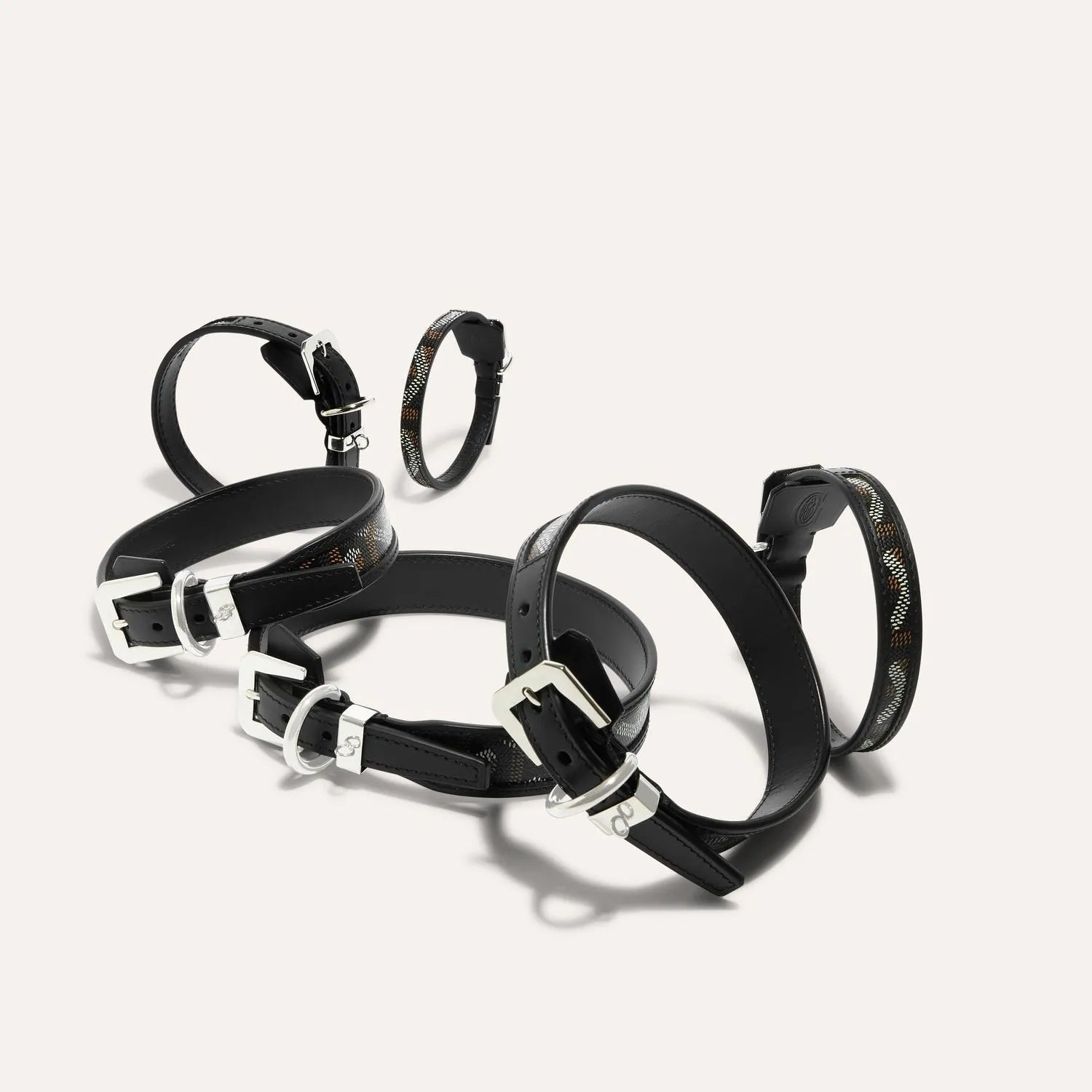 Coleira & Guia Goyard Edmond Preta